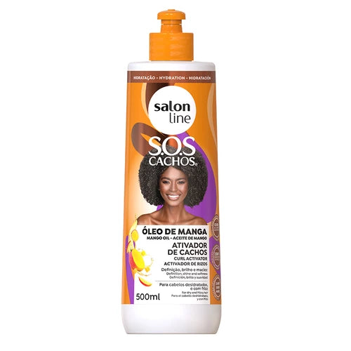 Salon Line SOS Cachos Huile de Mangue Activateur de Boucles 500 ML