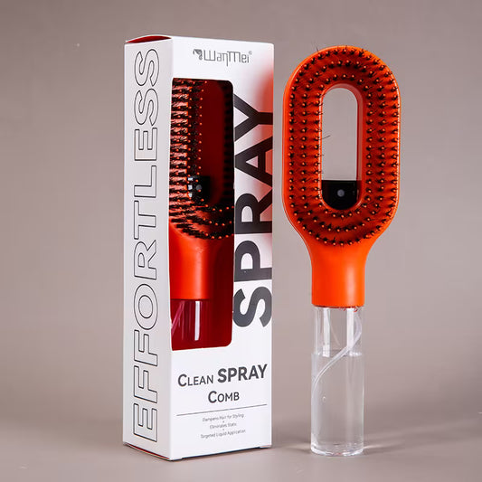 Brosse à Cheveux 2-en-1 avec Vaporisateur - Démêlante et Hydratante