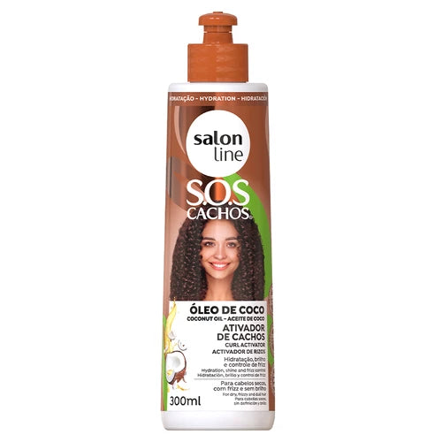 SalonLine SOS Boucles Activateur de Noix de Coco 300 ml