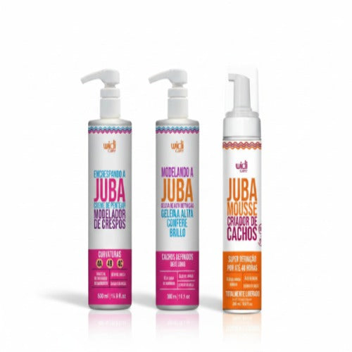 Lot 3 produits Widi Care Juba – Crème Sculptante + Gelée Haute Définition + Mousse Créatrice de Boucles